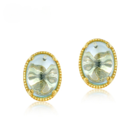 wholesale S925 Sterling Silver Japanese and Korean New Light Luxury Style Sky Blue Topaz Stud Earrings for Women, Small Batch Wholesale from Manufacturers-10K gold + swimming paint  925 silver