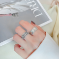 wholesale S925 sterling silver antique matte polished process six-word mantra unisex ring ethnic bohemian style-0-3