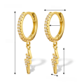 wholesale S925 Sterling Silver Cross-Border Europe and America Bestseller Lightning Ear Clasp with Micro-Inlaid Zirconia Light Luxury Earrings, High-End Fashionable Personalized Jewelry-0-13