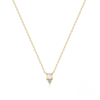 wholesale S925 Sterling Silver Ins-style Small Snake Pendant With Crystal Rhinestones And Pearl Drop Necklace-Gold-Style 2 925 Silver