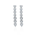 wholesale S925 Metal New Style 1ct Heart 55*55 White High Carbon Diamond Stud Earrings Simple and Versatile-0-5