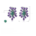 wholesale 925 Silver Designer Natural Amethyst Earrings, Starry Sky Sparkle High-End Banquet Jewelry Earrings-0-0