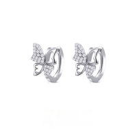 wholesale S925 silver metal new Korean lightweight luxury and elegant zircon stud earrings for women, small and niche, textural, heavy workmanship, and mixed batches-Sterling Silver Earrings 925 Silver