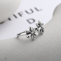 wholesale S925 Sterling Silver Korean-style Small Fresh Flower Hollow-out Fashion Versatile Elegant Open Adjustable Ring for Women-0-1