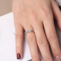 wholesale S925 Sterling Silver Tiktok Same Style Galaxy Shining Scale Ring Crushed Ice Hammered Texture Ring Wholesale-0-2