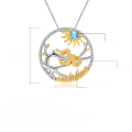 wholesale 925 Silver Chinese Style Zodiac Snake Pendant with Natural Gemstone Necklace-0-0
