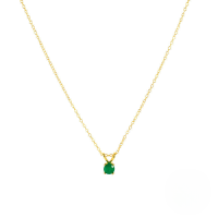 wholesale S925 Sterling Silver Natural Gemstone Classic Collarbone Necklace, Viral Tiktok Live Stream Same Style, Elegant And Luxurious High-end Necklace-Gold-Emerald