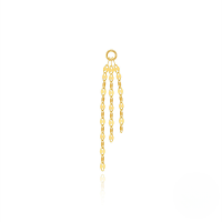 wholesale S925 Sterling Silver, Rhinestone Star And Moon Tassel Chain Earrings, Versatile European And American Best-seller-Single gold #4&gt;925 silver