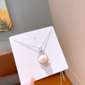 wholesale S925 Sterling Silver High-End Small Pearl Pendant Choker Necklace for Women, Versatile and Elegant, Perfect Gift for Girlfriend or Mother-0-0