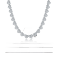 wholesale 925 Sterling Silver Plated Full Moissanite Hip-Hop Double Layer Heart Shape Necklace for Men and Women Cross-Border E-commerce Jewelry Light Luxury Style-0-2