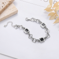 wholesale S925 Sterling Silver European and American Cross-Border Personalized Stylish Ins Minimalist Fashion OL Niche Design Square Bracelet-0-1