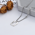 wholesale S925 Sterling Silver Fashion Punk Style Minimalist 0 Pendant Lightning Mark Trendy Unisex Necklace-0-0