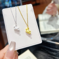 wholesale  990 Sterling Silver Chinese Zodiac Small Horse Necklace for Women, Birth Year Pendant, Light Luxury Fashion Design, Year of the Horse Style Collarbone Chain-0-3