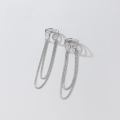 wholesale S925 Sterling Silver Korean Style Fashion Three-Layer Chain Ear Clip for Women, Minimalist and Personalized Line Earrings G8044-0-2
