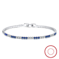 wholesale S925 Sterling Silver Cloud-Pull Jewelry Blue and White Zircon Tennis Bracelet 20mm, Fashionable and Versatile Direct from Manufacturer-0-7