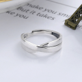 wholesale S925 Sterling Silver Retro Korean-style Cross Creative Minimalist English Sentence Couple Adjustable Ring-0-1