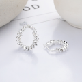 wholesale S925 sterling silver geometric rotating abacus bead-style ear clips for a bold street fashion statement-0-1