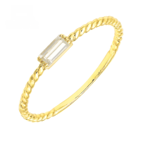 wholesale 18K Gold Japanese Fashion Minimalist Niche Versatile Commuter Moonstone Ring Jewelry Factory Wholesale-Moonstone Ring Size 5