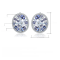 wholesale S925 Sterling Silver Natural Topaz Stud Earrings, Light Luxury High-End Personalized Gemstone Ear Drops-0-0