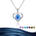 wholesale Metal material, one-carat moissanite fashion love heart necklace, clover pendant, versatile cross necklace-0-10
