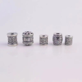 wholesale 999 Sterling Silver Beaded Brimming Wealth Engraved Spacer Bead Bracelet Handmade DIY Crystal Bracelet Scholarly Play Accessory-0-1