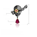 wholesale S925 Silver Designer Dark Gothic Style Skull Jewelry Set Halloween Ring Earrings Brooch Pendant-0-7