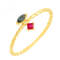 wholesale 18K Gold Japanese Retro Luxury High Sapphire High Ruby Ring Jewelry Manufacturer Wholesale-0-0