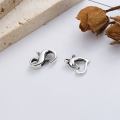 wholesale S925 Sterling Silver Spring Heart Clasp Twist Figure-8 Connector for DIY Bracelet Necklace Vintage Jewelry Accessories-0-1