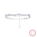 wholesale 925 Silver Cloud-Pull Jewelry New Style Round Sequins Chain Bracelet Simple and Versatile Temperament Double-Layer Bracelet-0-1
