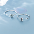 wholesale S925 Sterling Silver Korean-style Little Fresh Cross BFF Ring Sweet and Elegant Thai Silver Ring J6273-0-3
