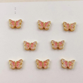 wholesale Gold-plated S925 Silver Butterfly Dangle Enamel Bracelet Necklet Bracelet Accessories DIY Handmade Spacer Beads Semi-finished Components-0-9