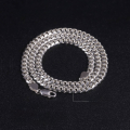 wholesale S925 Silver Gold-Plated 6mm Hiphop Cuban Chain Necklace, Hot Selling in Europe and America-0-0