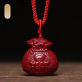wholesale Metal material Zhu sand genuine product twelve Chinese zodiac fortune bag pendant for men and women purple gold sand money bag necklace accessory Year of the Dragon hanging piece-0-6