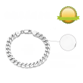 wholesale S925 Sterling Silver Cloud Link Bracelet, Hot Selling Cuban Chain Bracelet, INS Unisex Bold Bracelet, Direct from Manufacturer-0-3