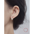 wholesale S925 Sterling Silver Rose Gold Minimalist Leaf Bud Pearl Earrings for Summer Commute, Wholesale Elegant Style-0-0