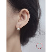 wholesale S925 Sterling Silver Rose Gold Minimalist Leaf Bud Pearl Earrings for Summer Commute, Wholesale Elegant Style-K gold 925 silver