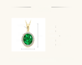 wholesale S925 Sterling Silver European and American Fashion Pigeon Egg Pendant Emerald Necklace for Women, High-End Design Oval Collarbone Chain-0-5