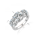 wholesale 925 Sterling Silver 3 Carat Moissanite Ring for Women, Luxury Fashion Three Lives Three Worlds Inspired Design, High-End Sense and Versatile Style-0-5
