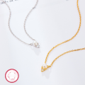 wholesale S925 Sterling Silver Minimalist Pearl with Diamond Accent French Pendant Necklace for Women Cross-Border Exclusive Jewelry Wholesale-0-1
