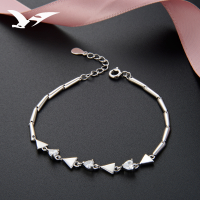 wholesale S925 Silver Korean and Japanese Minimalist Style Zircon Bracelet, Fashionable and Elegant Women's Trendy Chain Accessory-Fashion Bracelet 925 Silver