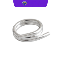 wholesale S990 Sterling Silver Korean Version YH210 Minimalist Multi-Layer Twisted Cross Ring, Niche and Individualistic-Silver [No. 14] Opening adjustable