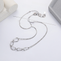 wholesale S925 Sterling Silver Irregular Patchwork Chain Trendy Versatile Women's Collarbone Necklace-0-3
