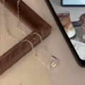 wholesale S925 Sterling Silver Natural Baroque Pearl Necklace for Women, Korean High-Fashion Spring New Edition Elegant Collarbone Chain-0-1