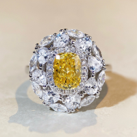 wholesale S925 Sterling Silver Ring with Yellow Radiant Cut High Carbon Diamond, Full Diamond Cross-Border Ring, Cubic Zirconia Ring for Wholesale-Pink Diamond-CBJZ388 8