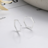 wholesale S925 Sterling Silver Minimalist Irregular Geometric Ear Clasp Exquisite Elegant Luxury Style Versatile Earrings for Women-319R/approx. 2.1g 925 silver