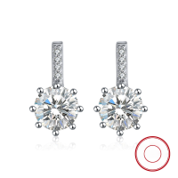 wholesale S925 Sterling Silver Cloud-Pull Earrings, Elegant Women's Stud Earrings, Chanel-Style Zircon, Direct Factory Wholesale-Platinum 925 Silver