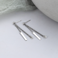 wholesale S925 Sterling Silver Trendy Hip-hop Street Style Layered Chain Tassel Drop Earrings-0-1