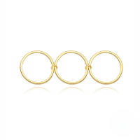 wholesale S925 Sterling Silver Solid Stackable Smooth Locking Ring, Amazon's Hot-selling Creative Index Finger Band-Gold No. 7