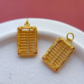 wholesale Metal material: 925 ancient method silver gold-plated accessories Enamel coin gourd, fortune turning pendant, abacus, pipa DIY jewelry accessories-0-8