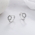 wholesale S925 Sterling Silver Korean-style Geometric Sphere Connected Small Hoop Minimalist Geometric Versatile Earrings-0-1